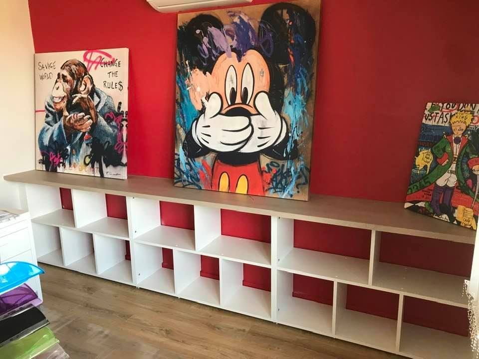 Fabrication meuble avec étagères