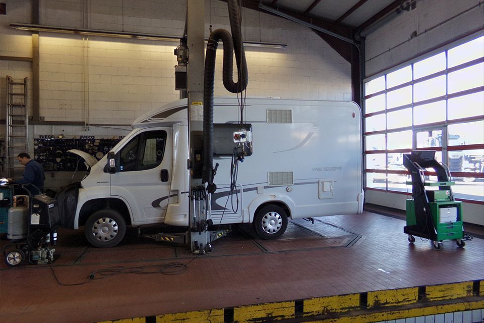 Caravan in der Werkstatt von Waldemar Bonfigt GmbH