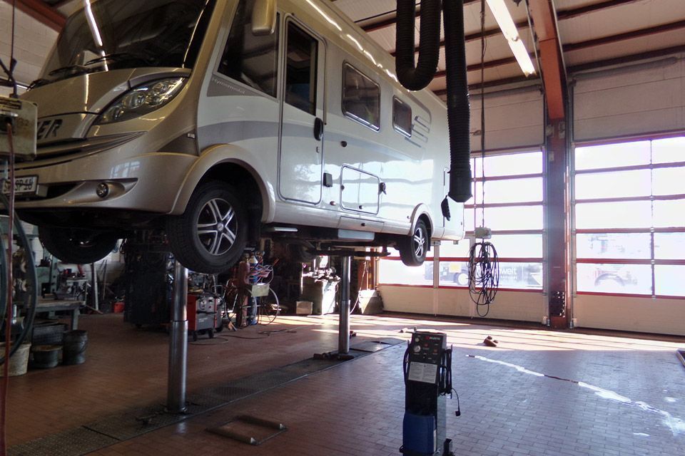 Caravan in der Werkstatt von Waldemar Bonfigt GmbH