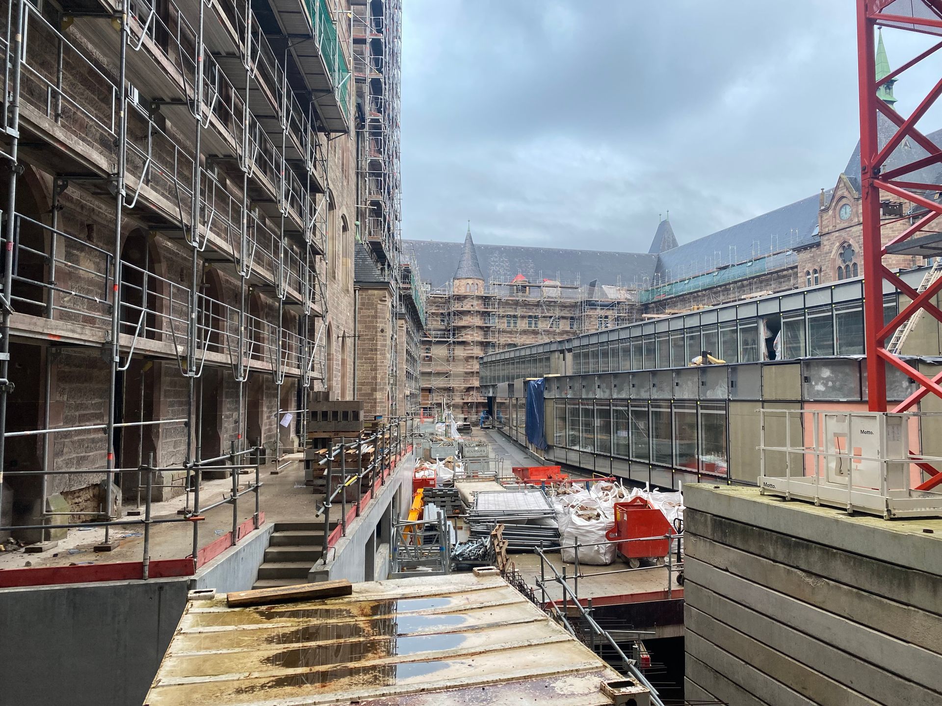 échafaudage pour rénovations