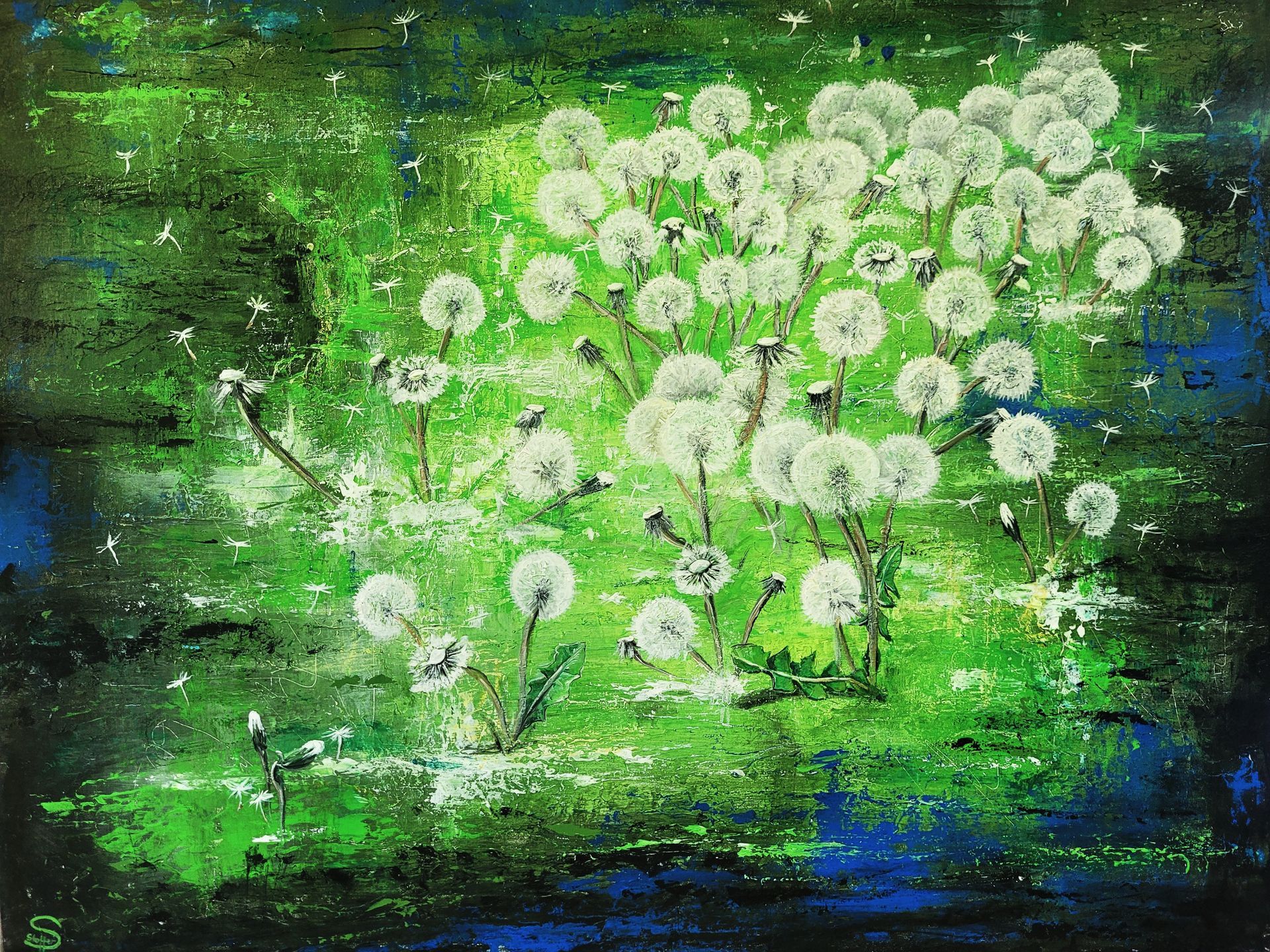 Gemälde real und abstrakt