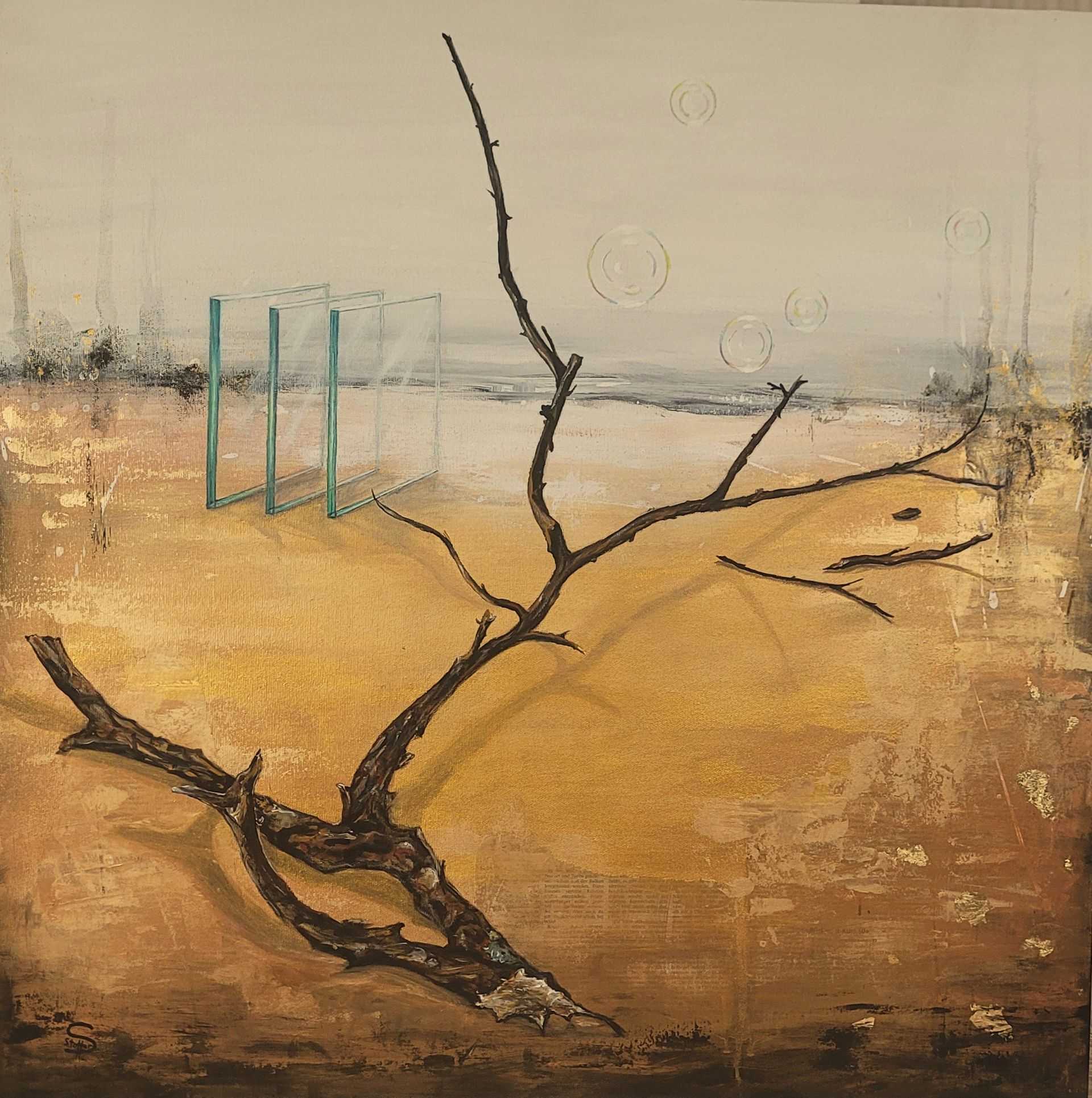 Gemälde real und abstrakt