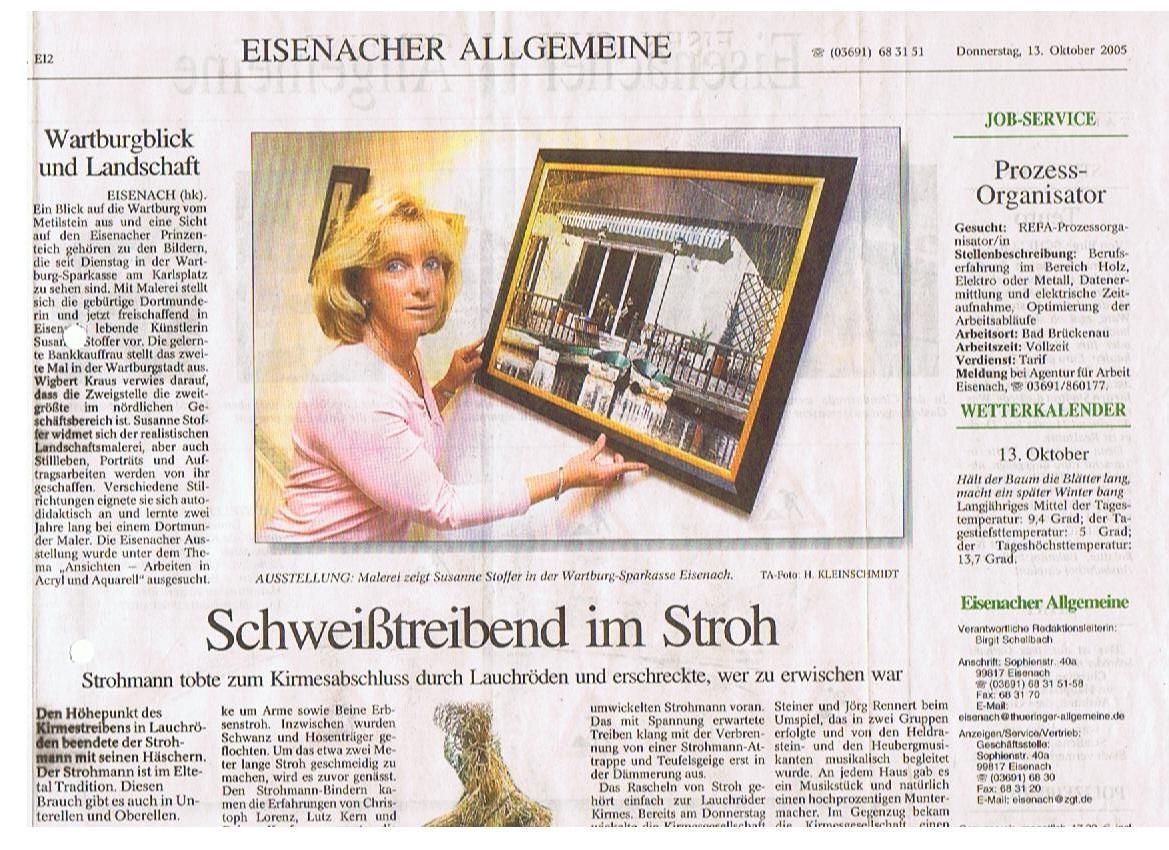 Zeitungsartikel Atelier Art Inn