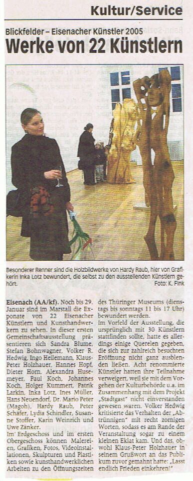 Zeitungsartikel Atelier Art Inn