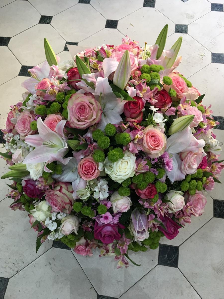 Bouquet de deuil coloré