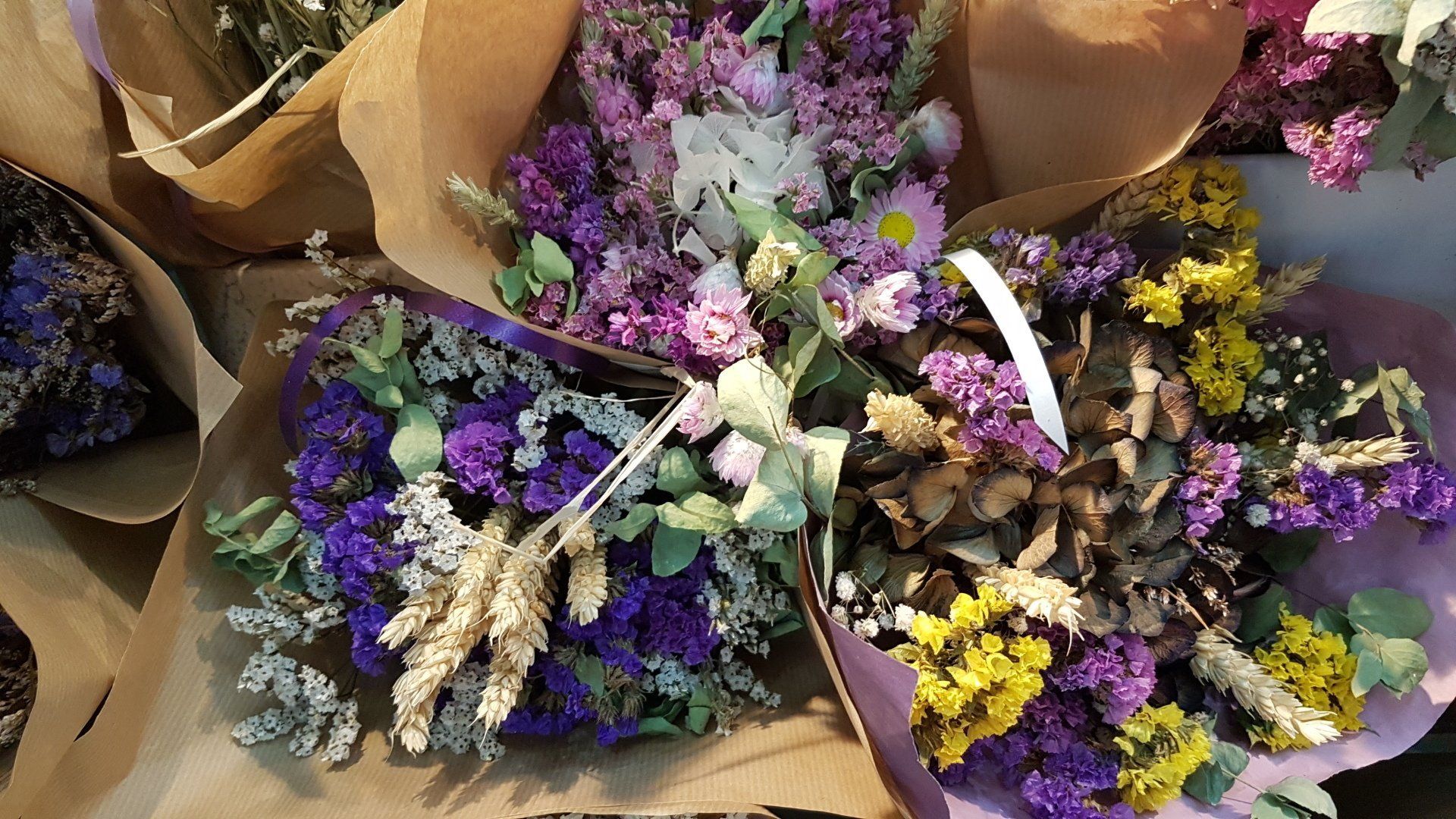 Bouquet sec violet