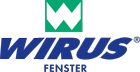 Ein blau-grünes Logo für wirus fenster