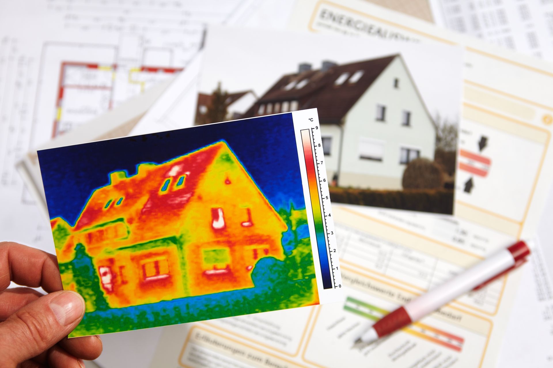 Imagerie thermique d'une maison