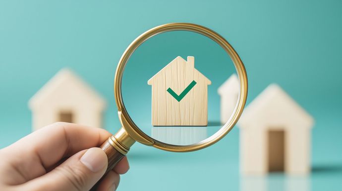 Une maison regardée à la loupe