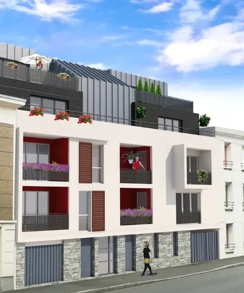 Illustration 3D d'un immeuble