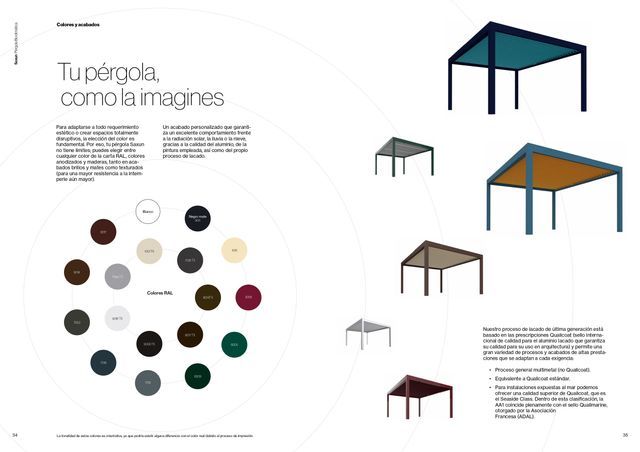 Un libro está abierto en una página que dice tu pérgola como la imaginas