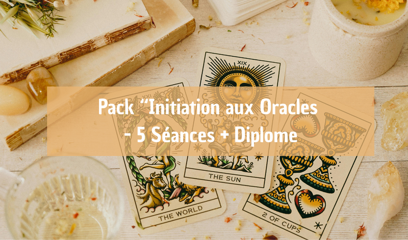 Cartes d'oracle et inscription initiation 5 séances et diplôme.