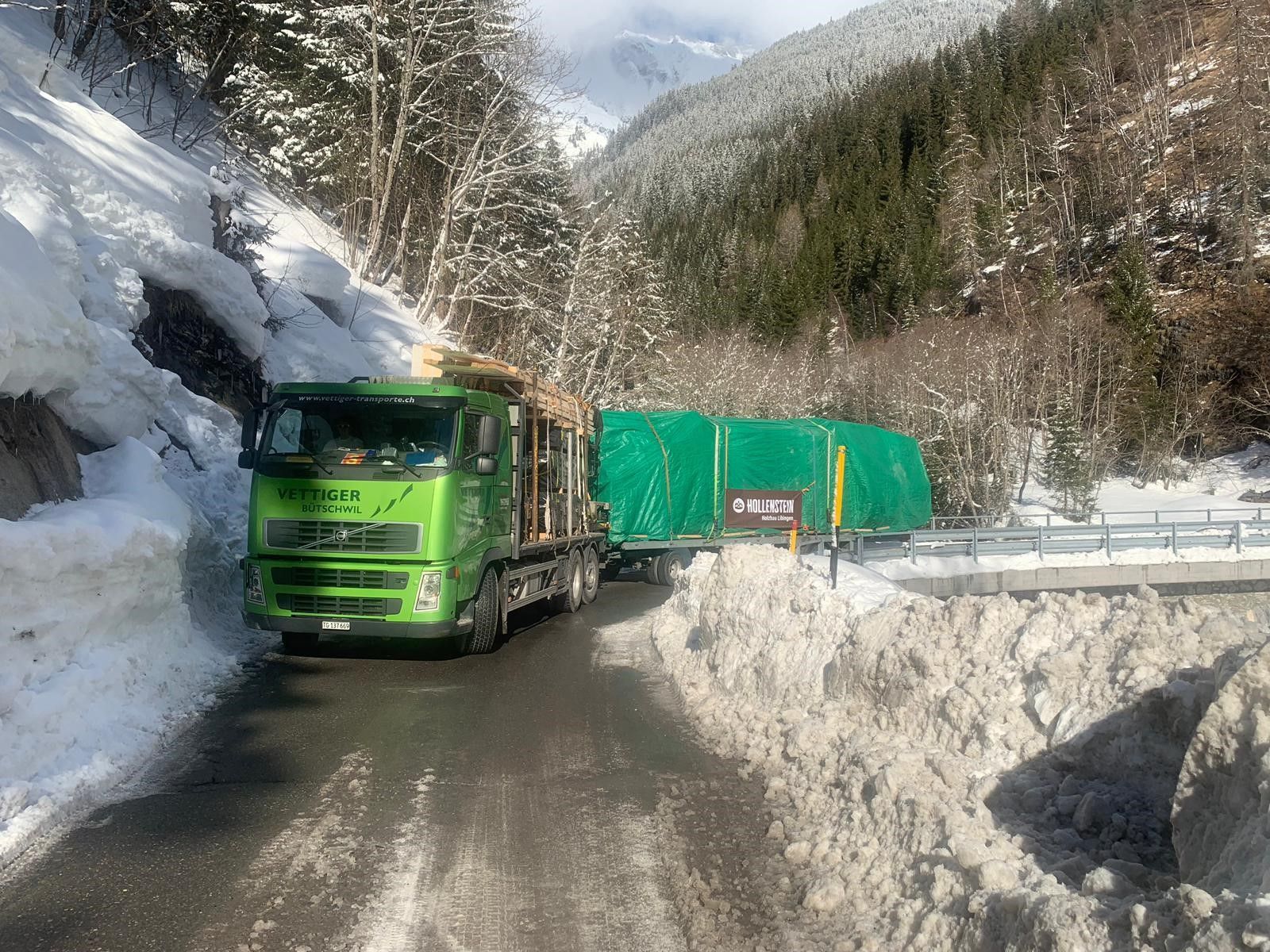 Transport Holz - Vettiger Transport AG- Lütisburg-Station