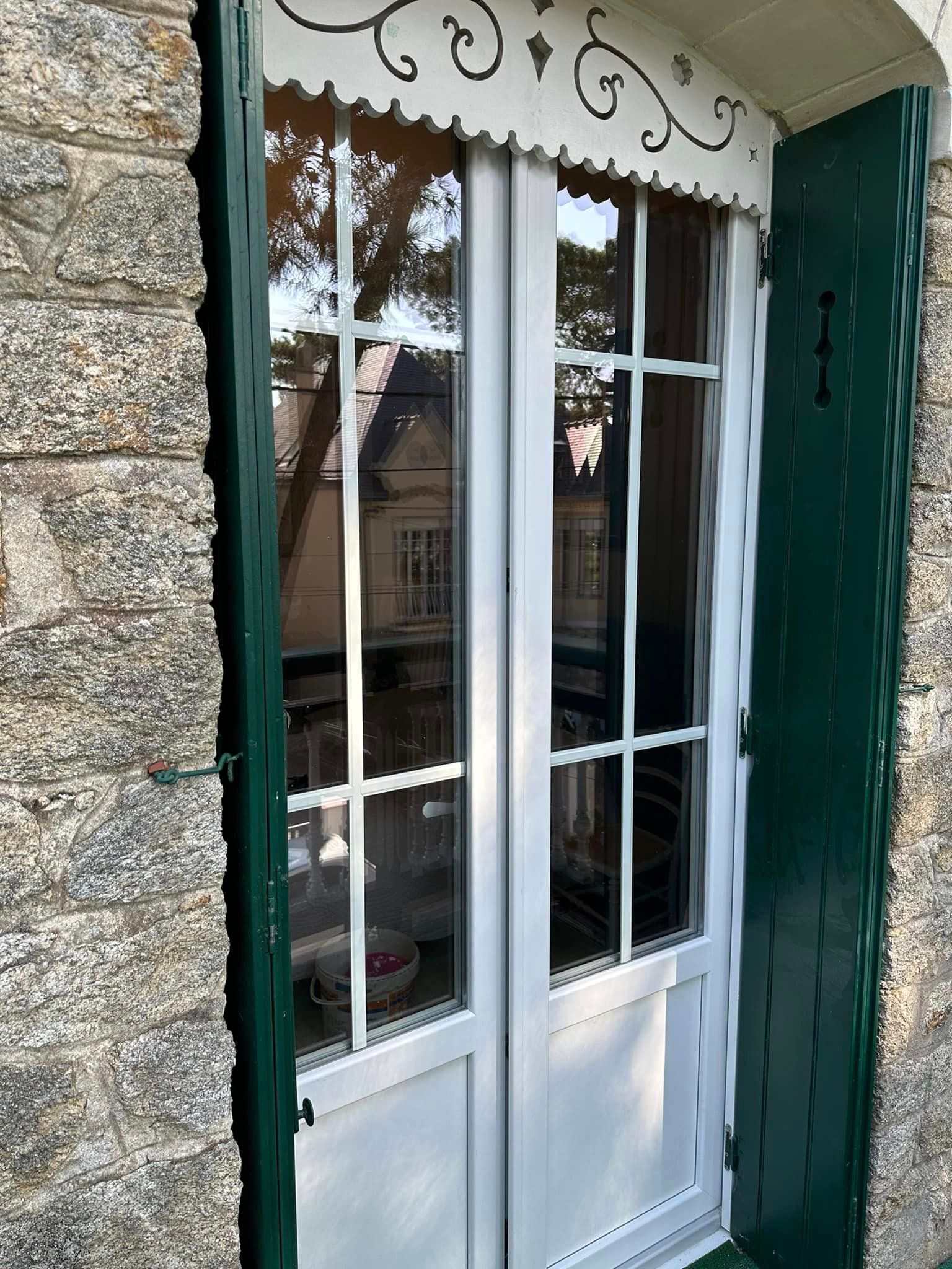 Double porte avec vitres