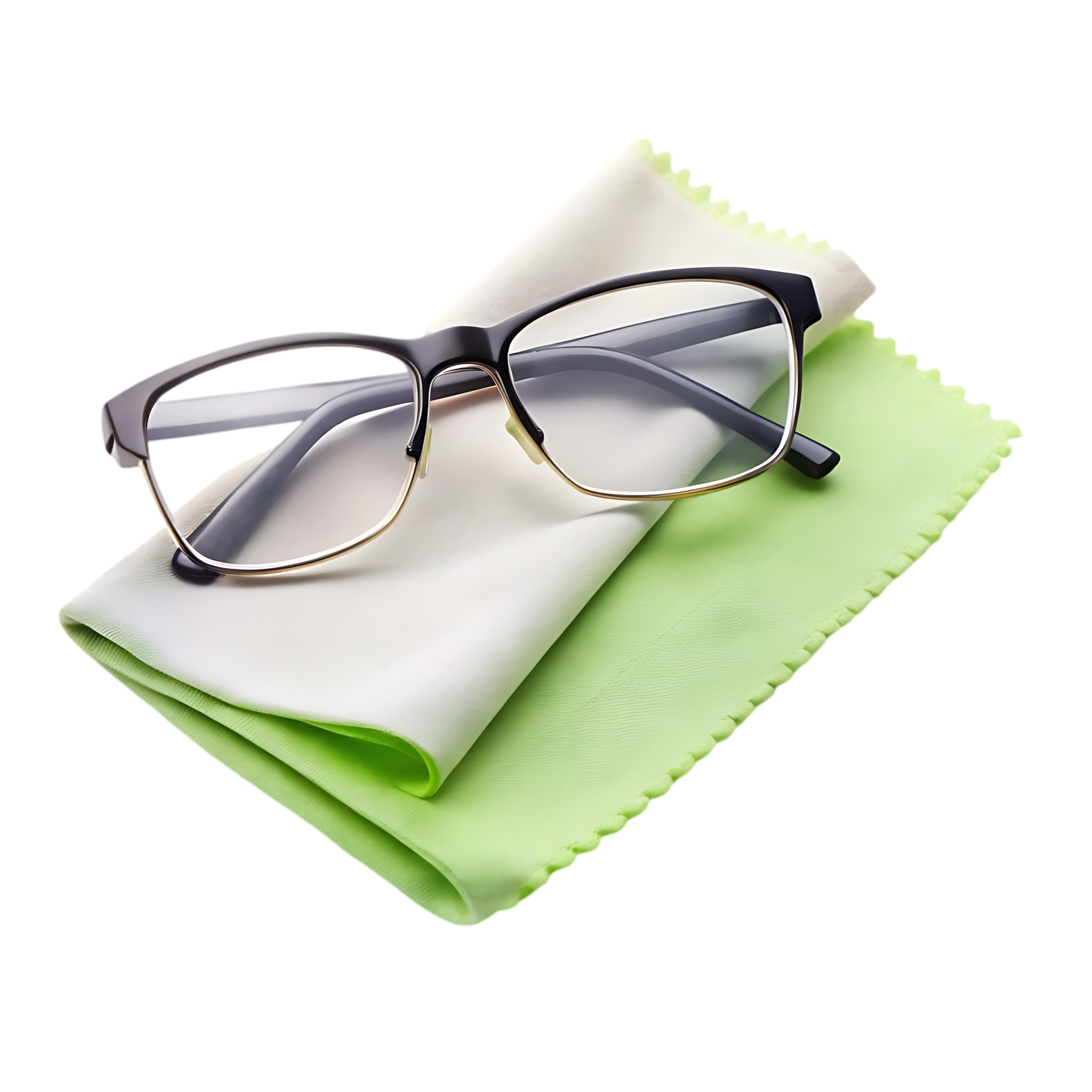 Des lunettes sur du tissu