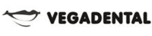 La palabra "VEGADENTAL" en letras negras en negrita junto a un gr&aacute;fico negro estilizado de una boca sonriente.
