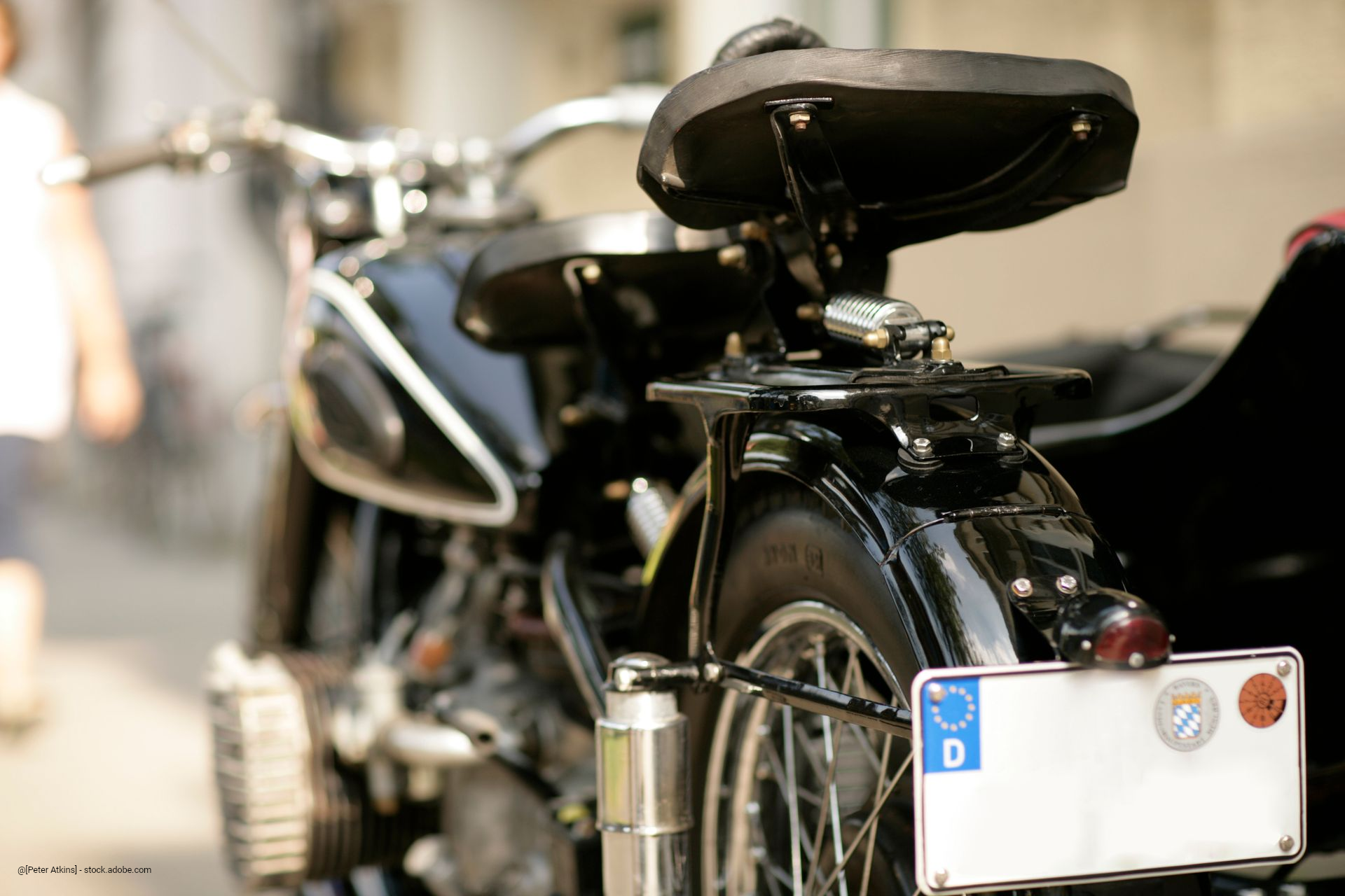 Motorrad von hinten