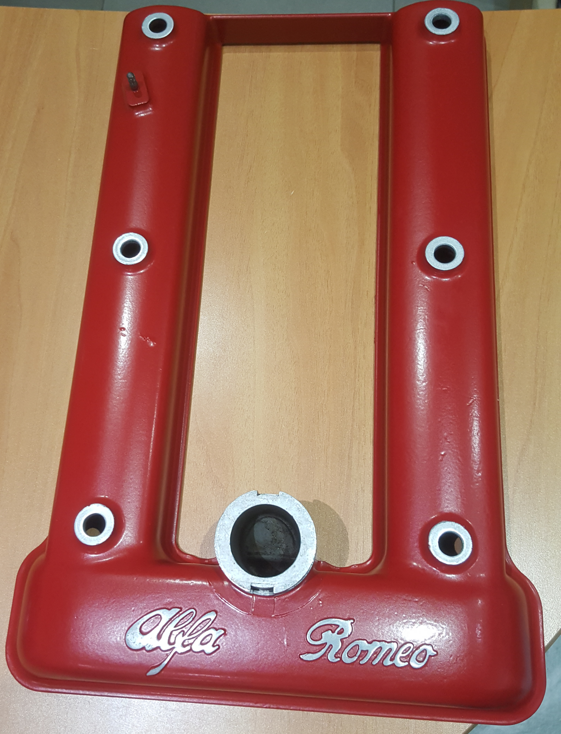 Peinture rouge sur pièce