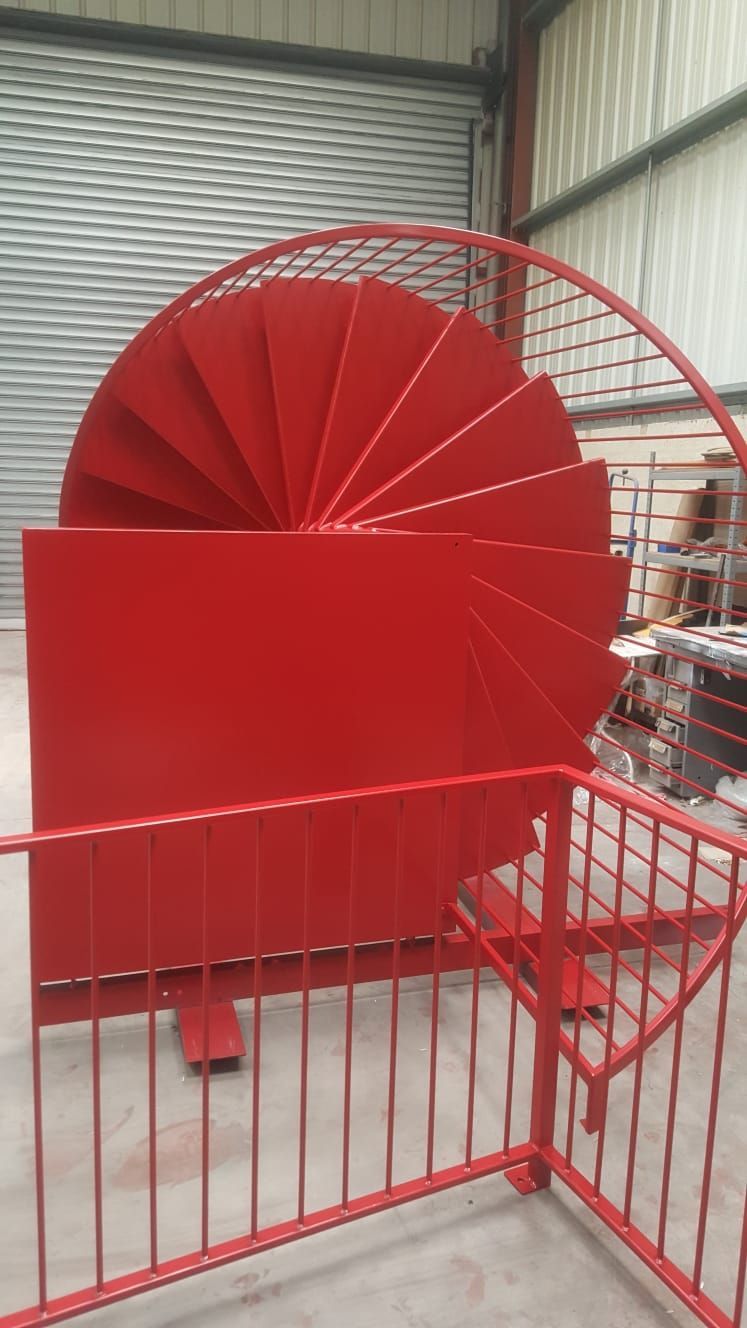 Escalier avec poudrage époxy