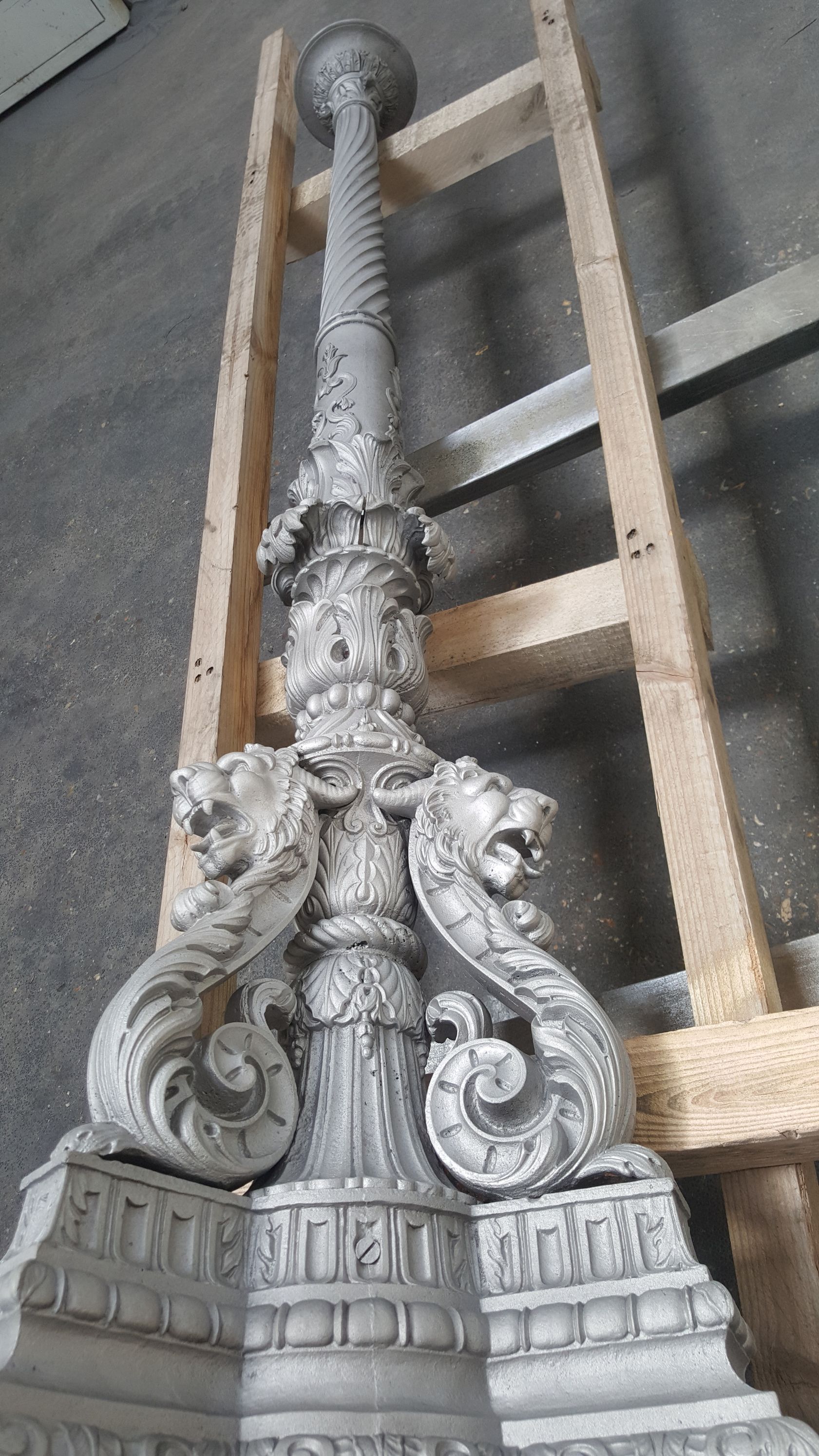 Objet décoratif après sablage