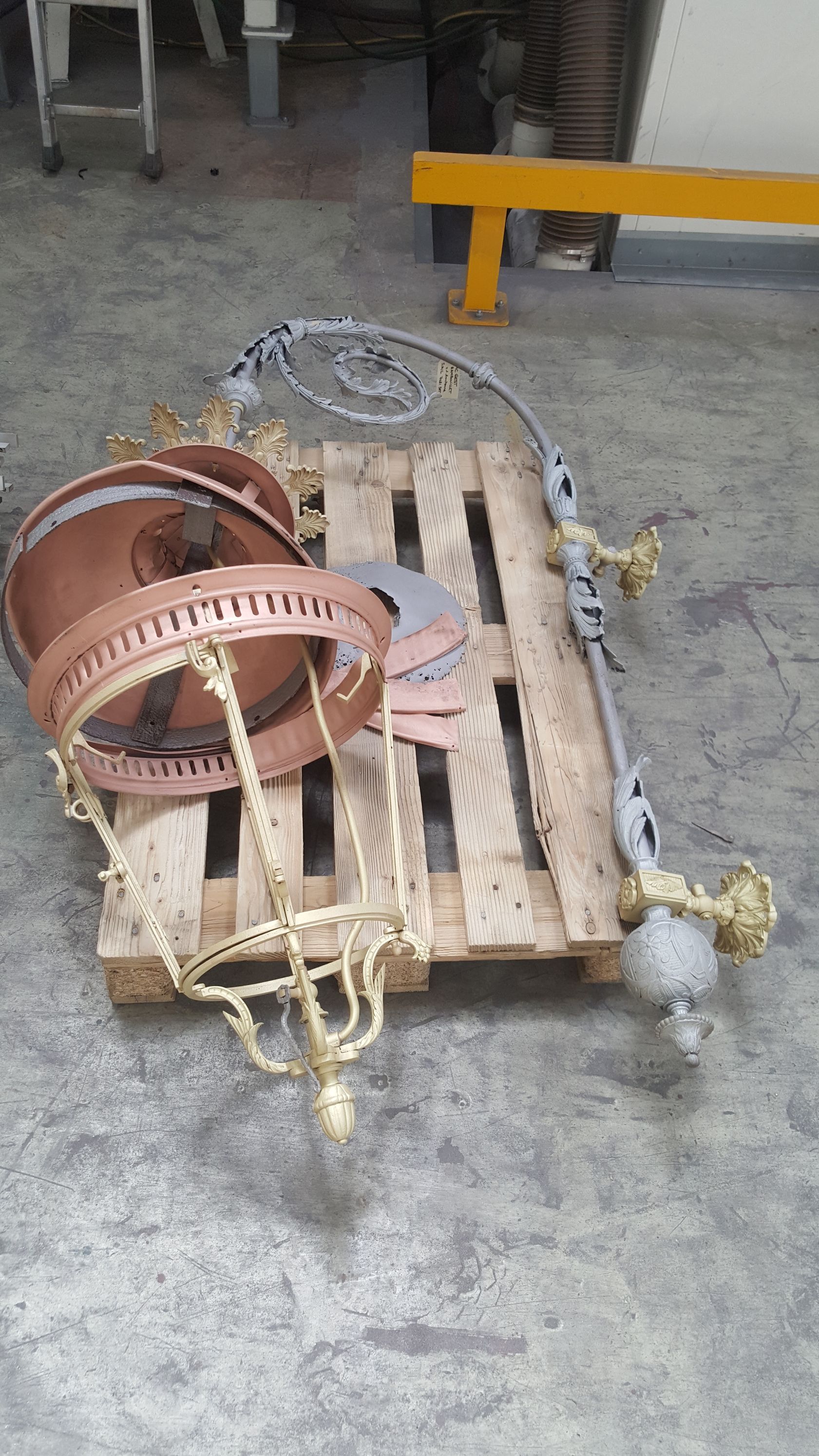 Travaux de sablage en cours