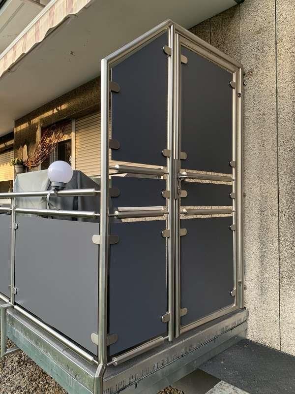 Geländer mit WPC-Trespa Füllung