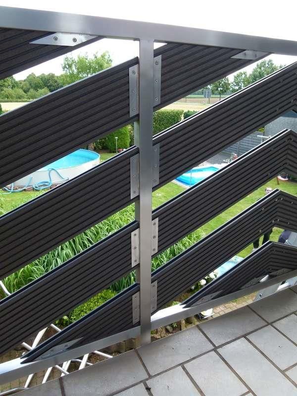 Geländer mit WPC-Trespa Füllung