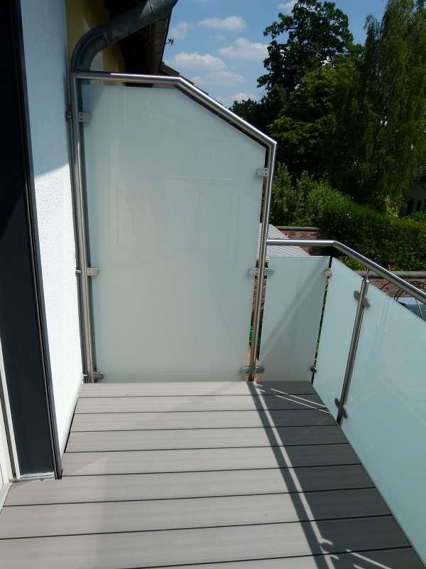 Edelstahlgeländer mit Glasfüllung