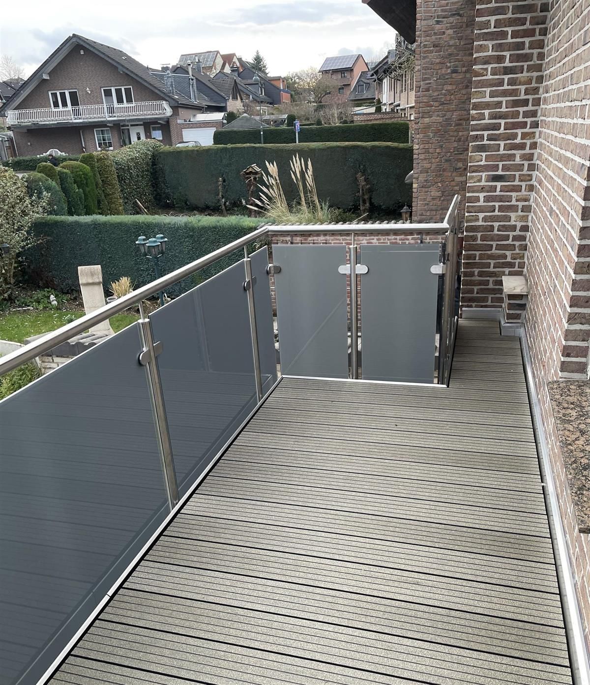 Edelstahlgeländer mit Glasfüllung