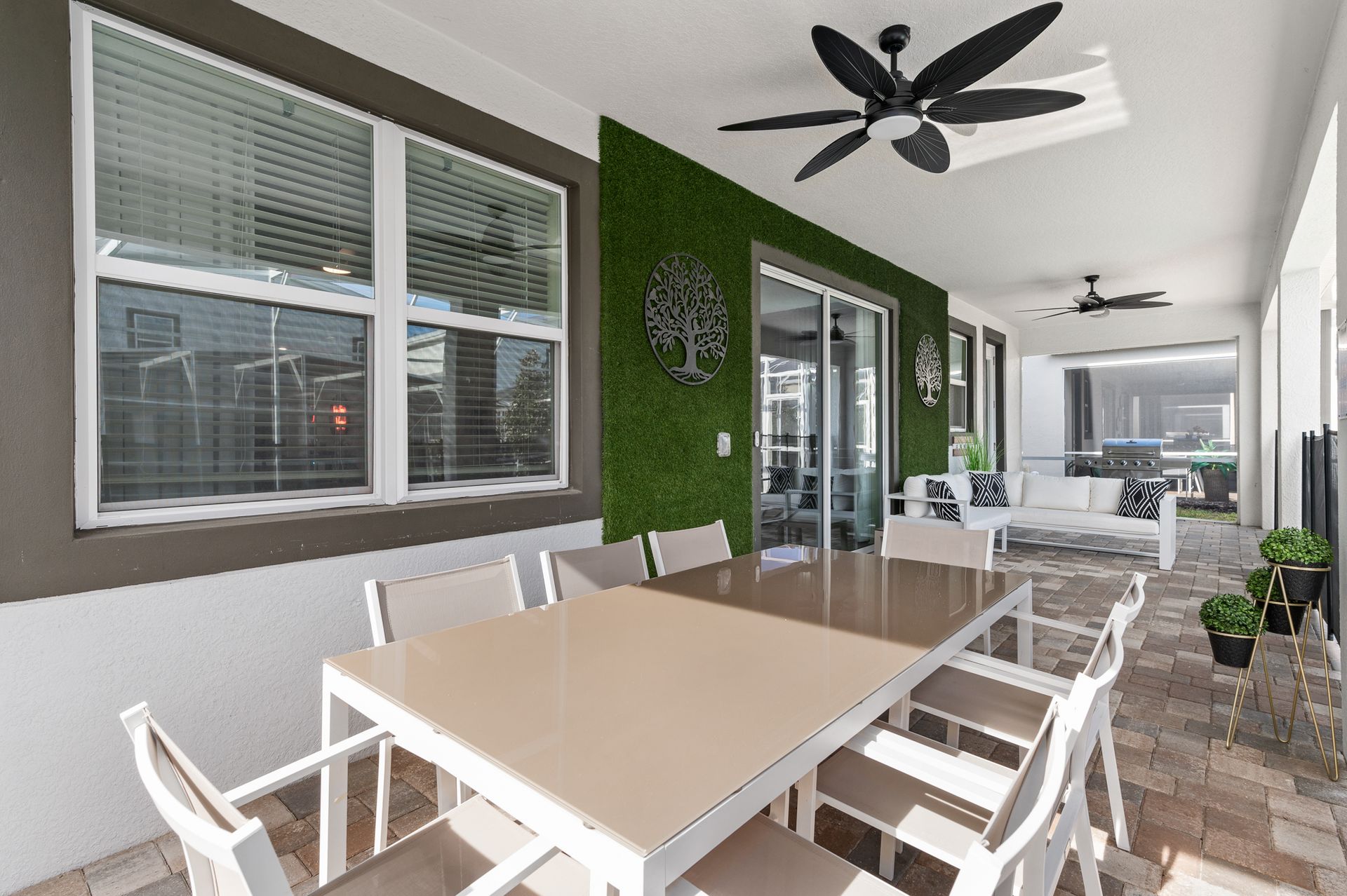 Private pool and patio at airbnb