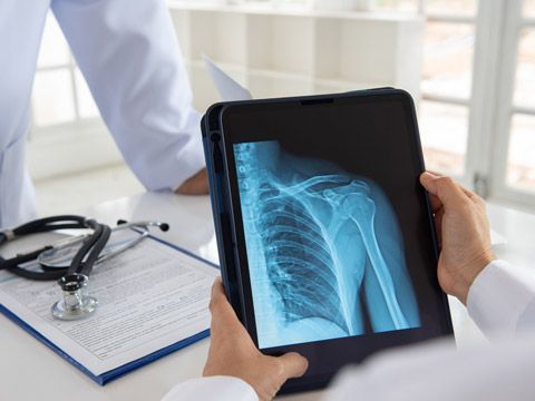 Tablette résultat radiographie