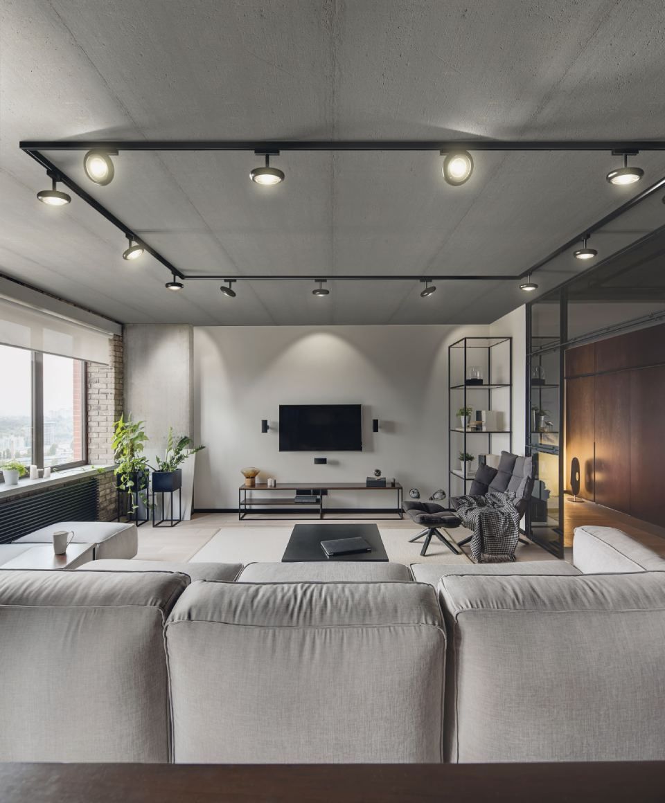 Lichter im Viereck an der Decke