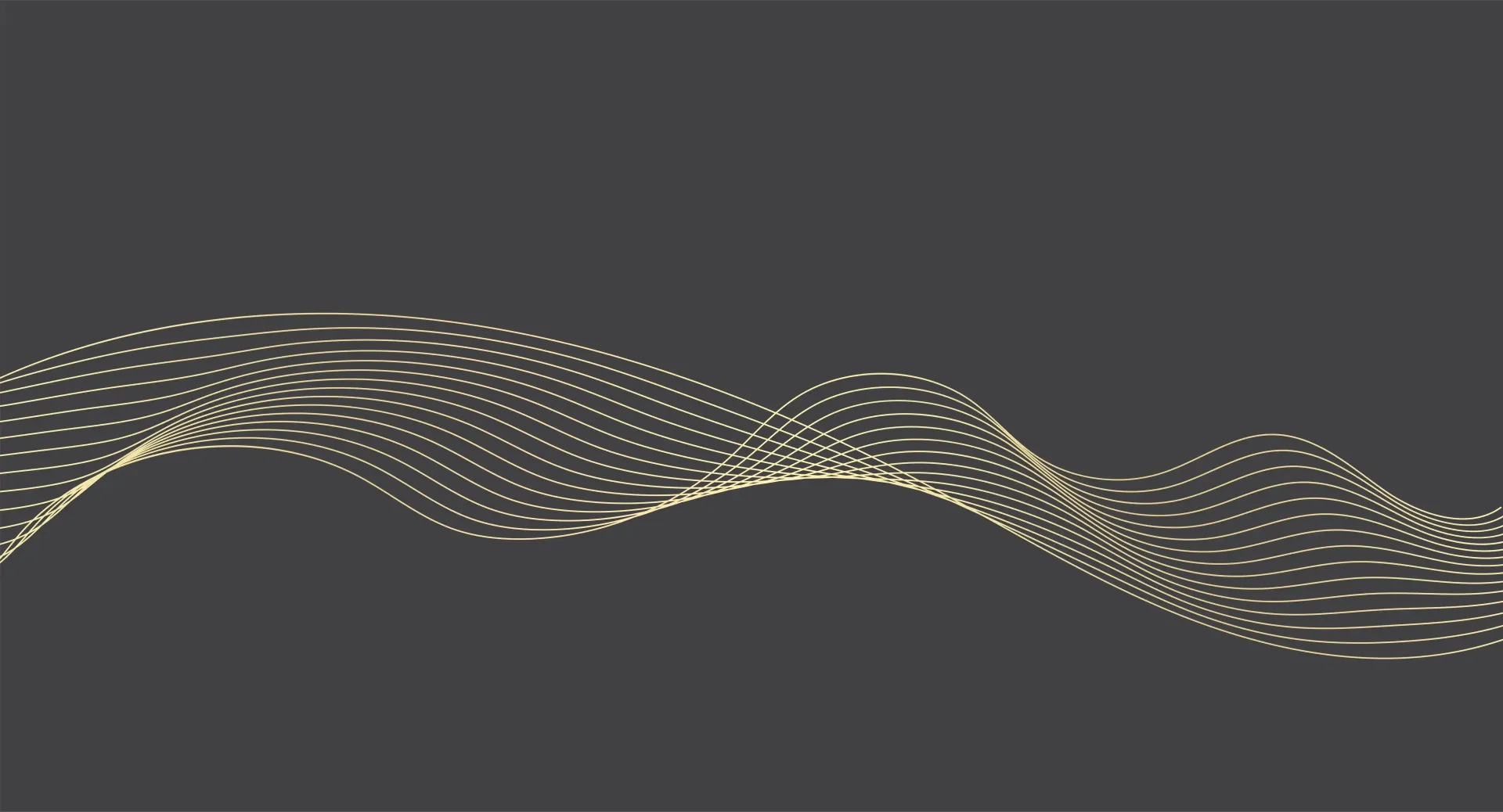 Líneas onduladas doradas sobre un fondo gris oscuro.