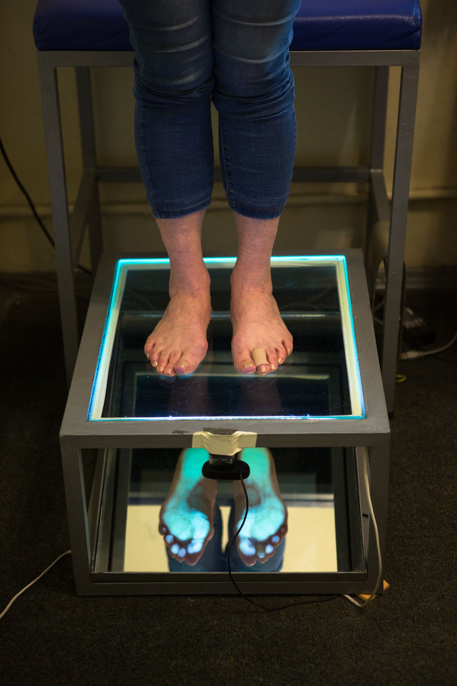 Plateforme de baropodométrie pour prendre les mesures des pieds