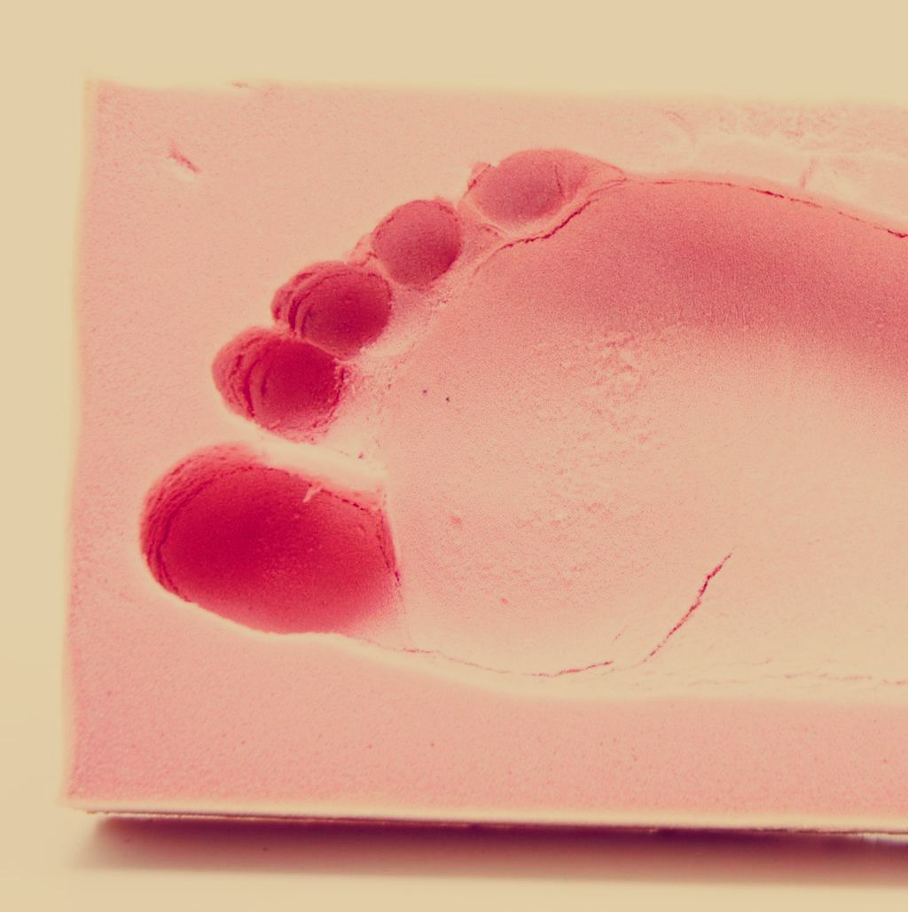Moulage de pied d'enfant