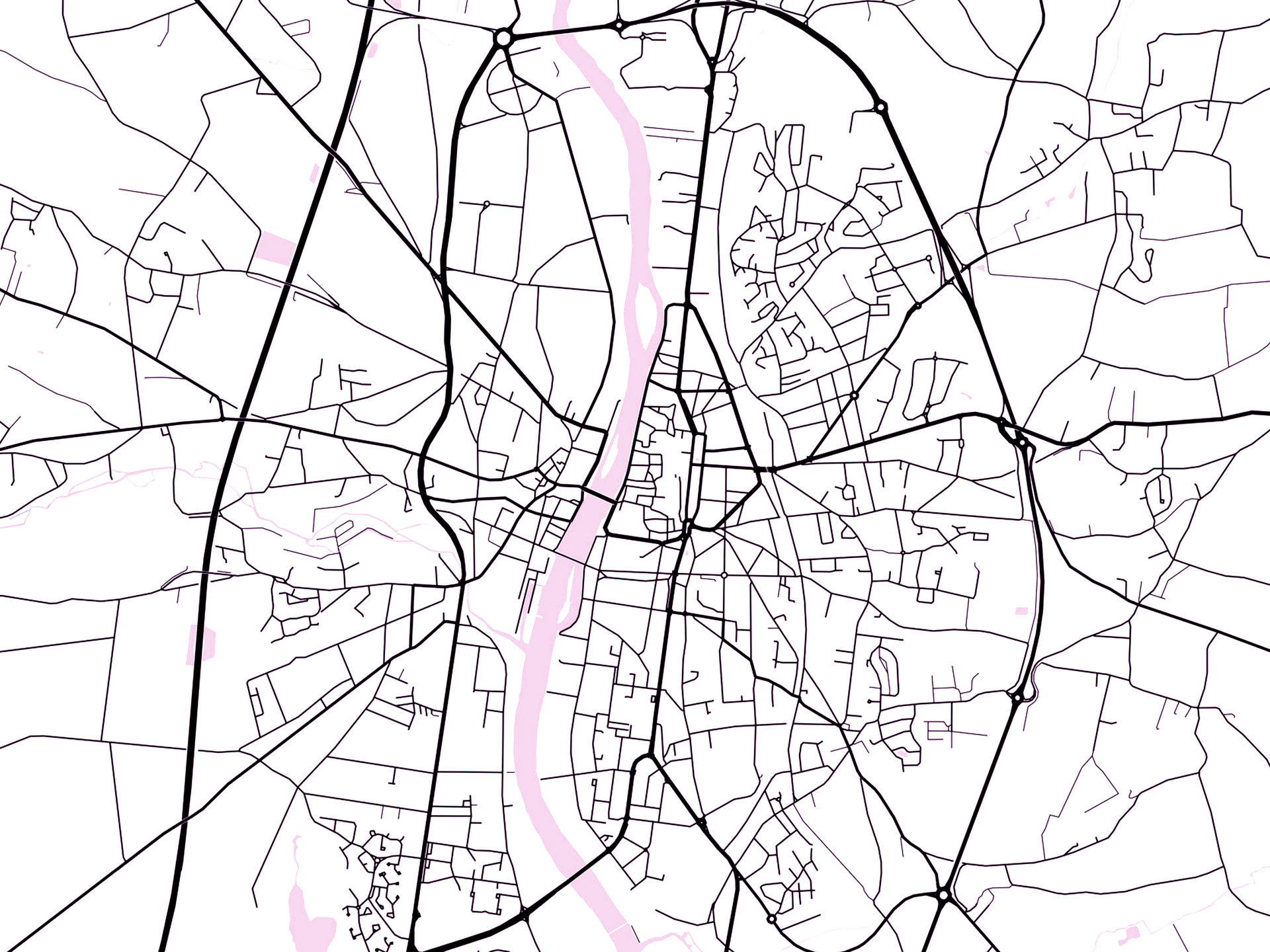Plan de la ville de Châtellerault.