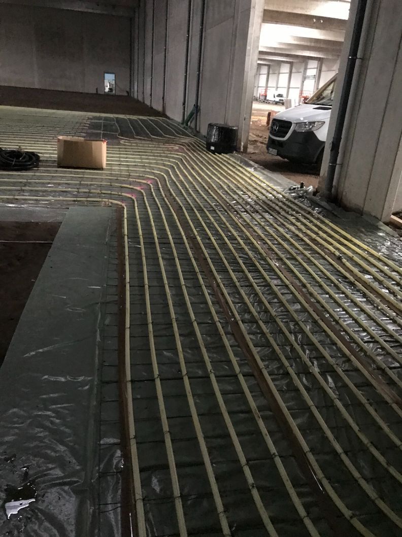 Installation einer Fußbodenheizung durch die van Paridon GmbH