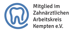 Mitglied im Zahnärztlichen Arbeitskreis Kempten e.V. Mitglied im Zahnärztlichen Arbeitskreis Kempten e.V.