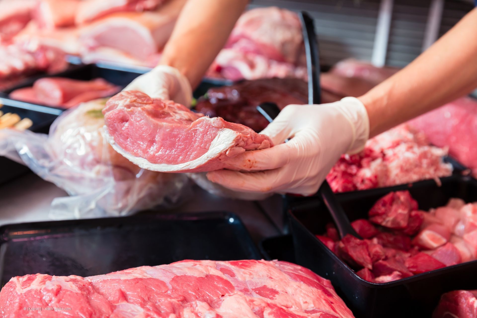 Fleisch bei einer Metzgerei
