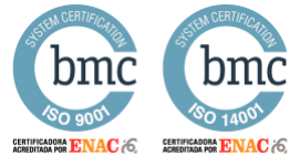 Un logotipo para la certificación BM Trada y los sistemas de gestión UKAS