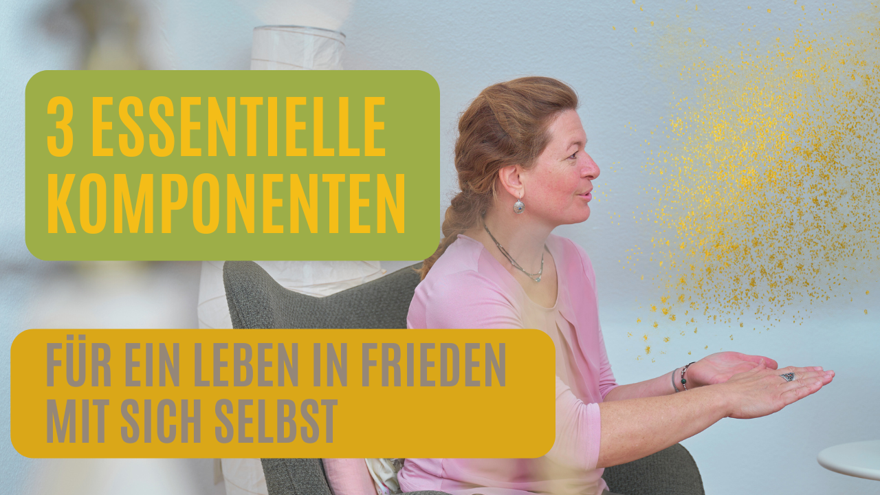 Foto, Frau im Gespräch, Text dazu: 3 essentielle Komponenten für ein Leben in Frieden mit sich selbst