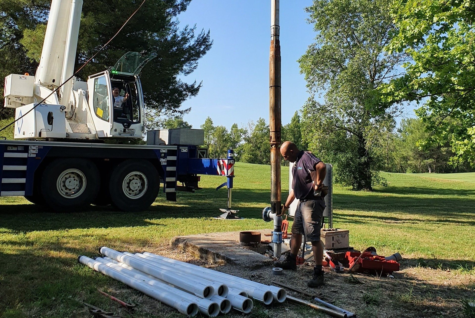 Installation de pompe immergée Installation de pompe immergée