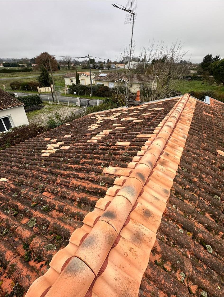 Une toiture en tuiles à rénover