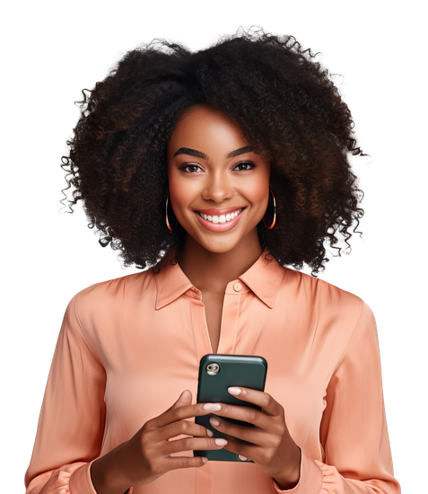 Femme qui consulte son mobile