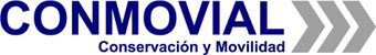 CONMOVIL logo with navy text and gray directional arrows. "Conservaci&oacute;n y Movilidad" text in navy.