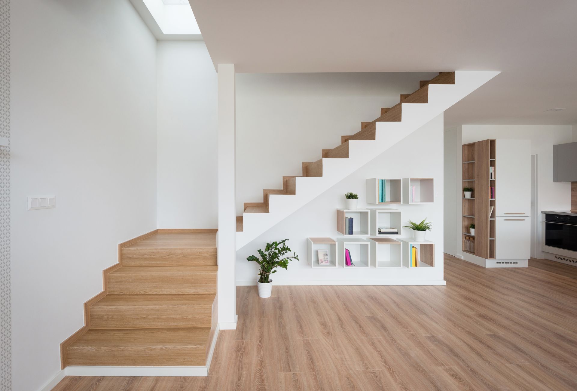 Escalier intérieur en bois