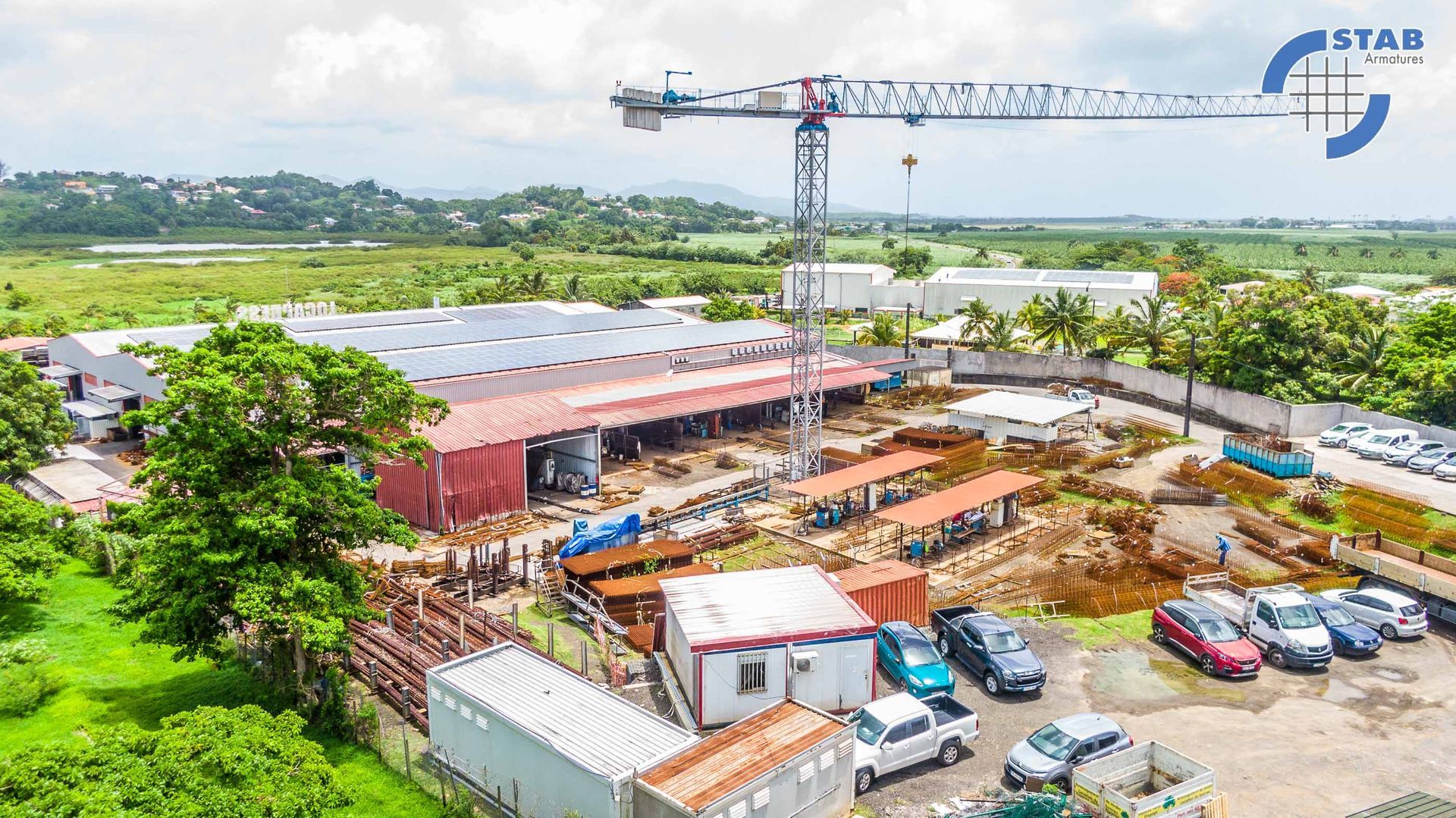Vue générale des bâtiments STAB