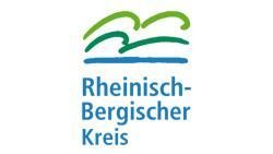 The logo for rheinisch-bergischer kreis is blue and green.