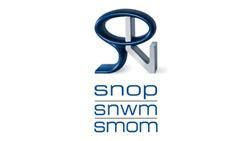 Ein Logo für eine Firma namens Snop, Snwm, Smom.