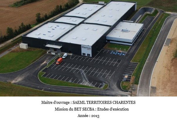 Construction de bureaux et d’un bâtiment industriel HERTUS à CHAMPNIERS (16)